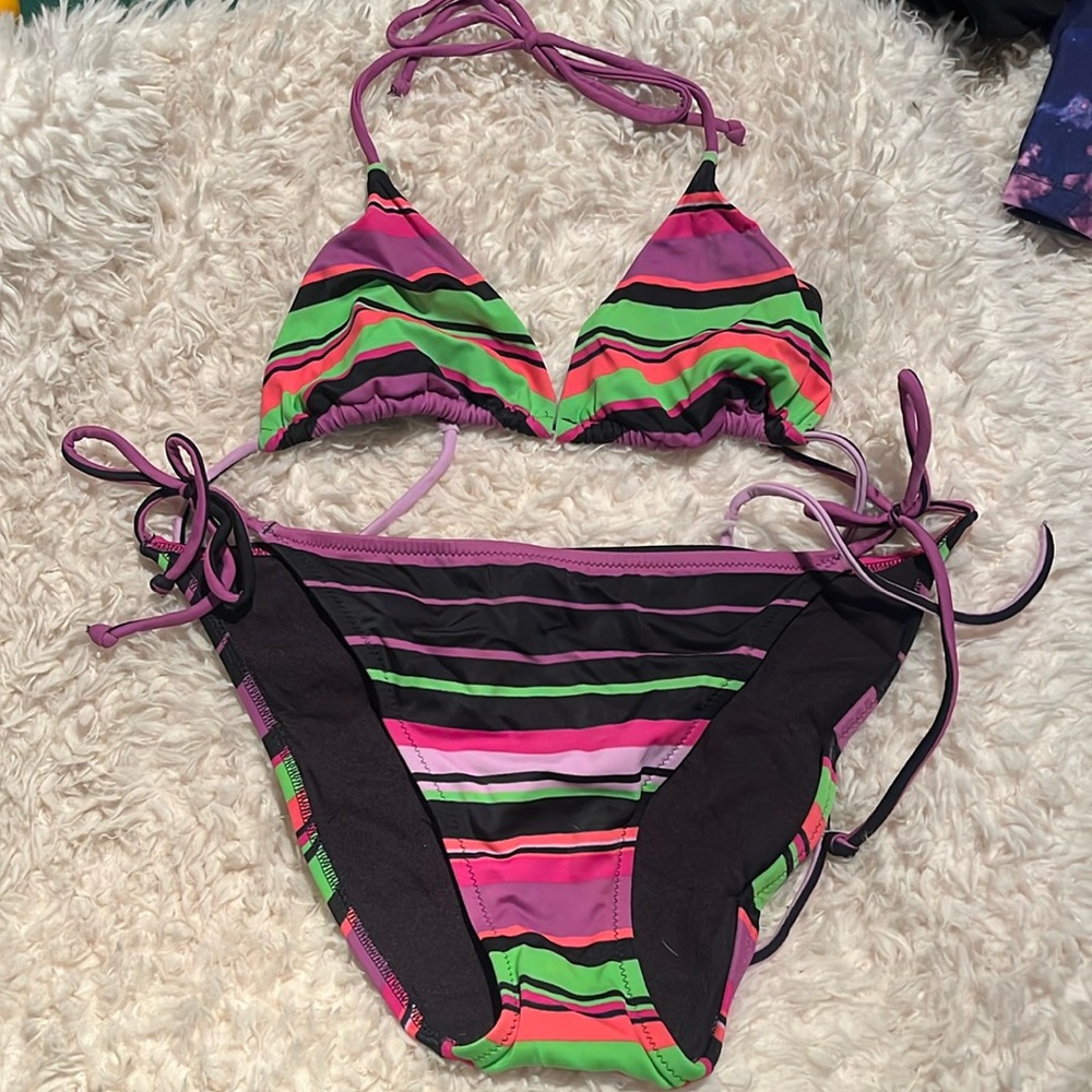 Green and Pink Victorias Secret bikini - Size M